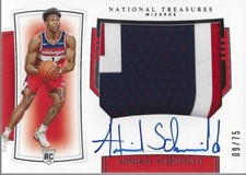 2019-20 Panini National Treasures Rookie Horiz. Admiral Schofield Auto Jersey/75