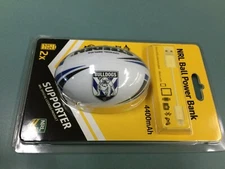 NRL Steeden Rechargeable Phone Charger Powerbank BULLDOGS x 2-DUAL USB Gift!