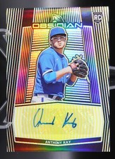Anthony Kay - 2020 Obsidian Autographs 02/10 Electric Etch Yellow RC - Blue Jays