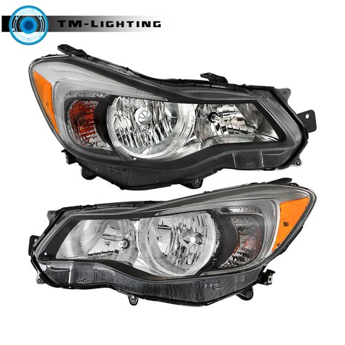 Headlights Halogen For 2012-2015 Subaru Impreza/2013-16 Crosstrek L+R Headlamps - Picture 3 of 10
