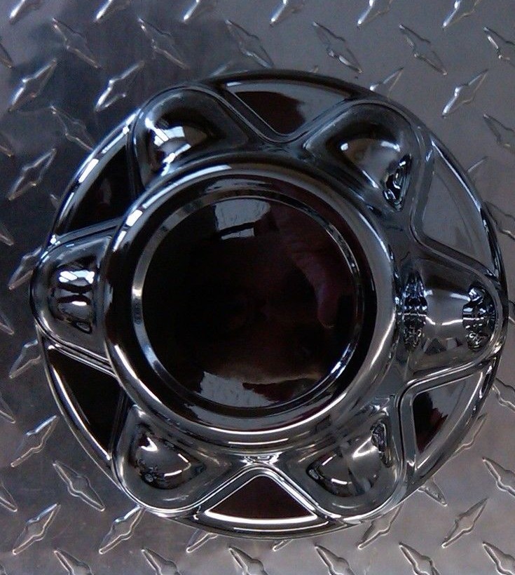 (1) Chrome Trailer Wheel Hub Cap Covers SHARP!! 15 & 16" 6H rims