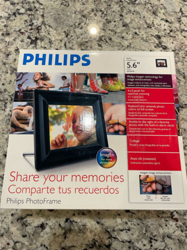 Philips 5.6-Inch Analog Digital Photo Frame LCD 320 x 234 resolution Black - Photo 1 sur 13