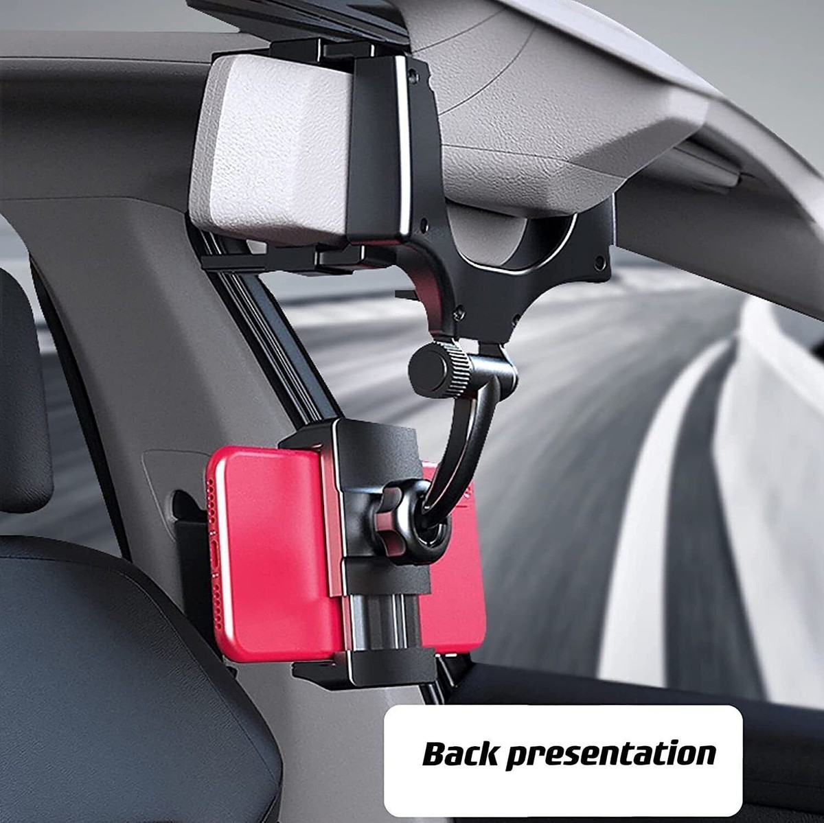 Support Universel 360° Pour Téléphone à Fixer Sur Le Rétroviseur De Voiture - Modèle W1Y5, Neuf