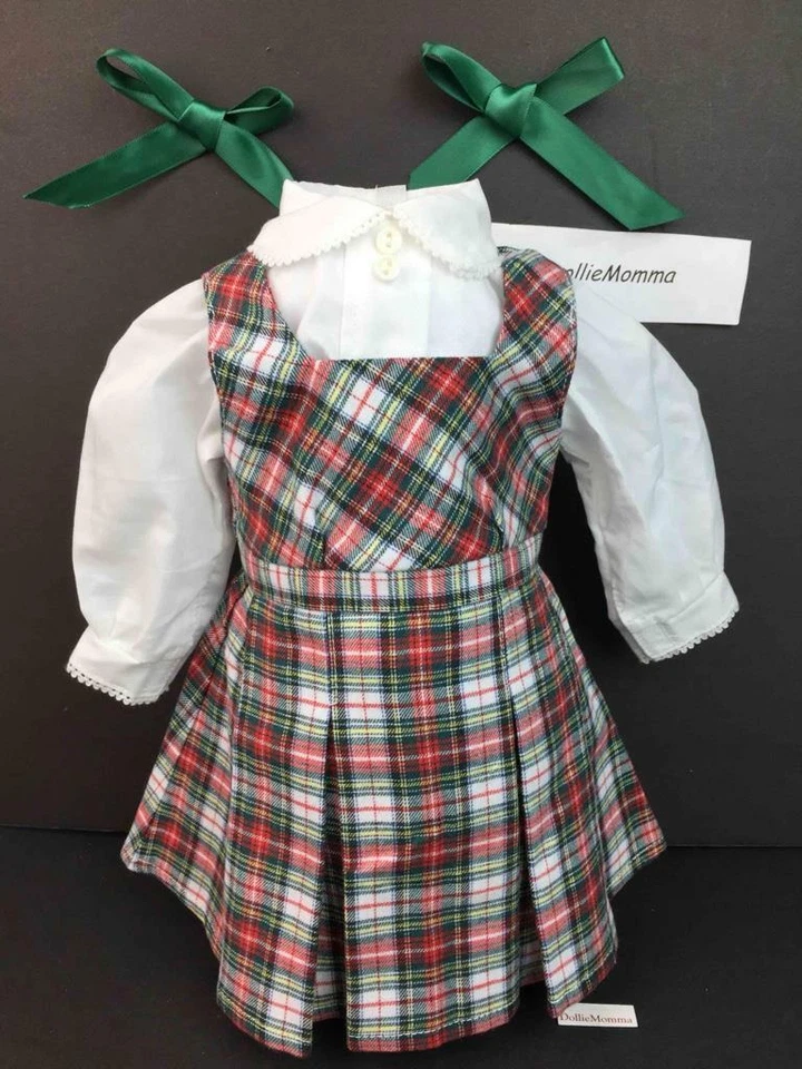 Jersey a cuadros American Girl Molly School~Blusa~Cintas~Traje~Agradable etiqueta Comp Foto 2 de 4