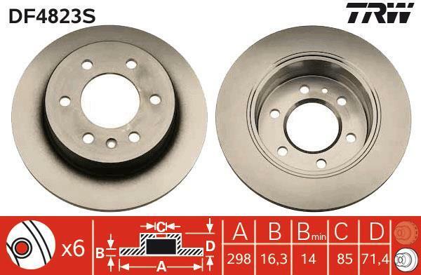 Disques de frein TRW DF4823S pour Mercedes Sprinter et camionnette VW Crafter