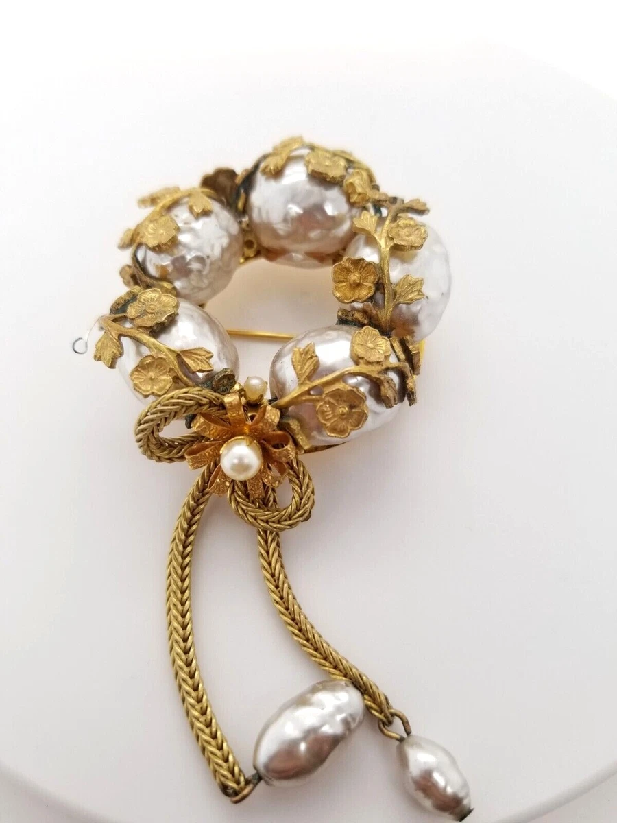 Miriam haskell pearl brooch sale