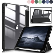 Flip Stand Case Cover W/Pencil Slot For iPad 11th 10th 9th 8th 7th 6/5th Gen Pro