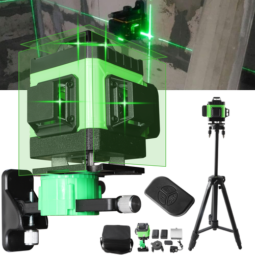 Laser Level 16 Line Green Self Leveling 4D 360° Cross Measure Tool Kit & Tripod - Picture 18 of 24