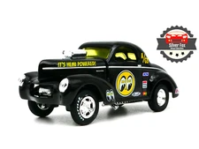 1941 WILLYS COUPE GASSER MOONEYES 1:64 SCALE DIECAST DIORAMA COLLTOR MODEL BLACK