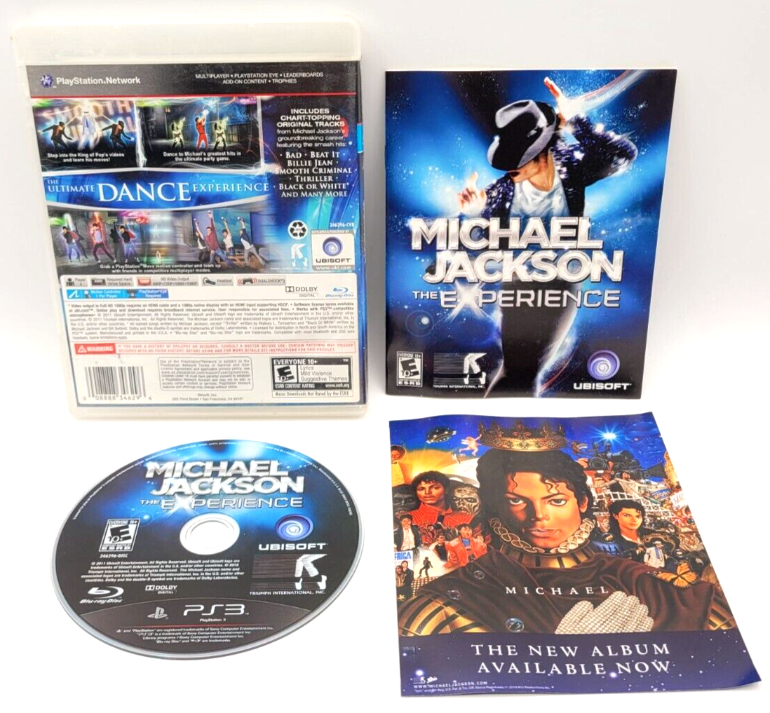 MICHAEL JACKSON THE EXPERIENCE PS3 GAME CIB COMPLETE IN BOX SONY