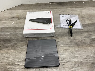 LG GP60NS50 Slim Portable DVD Writer Mac Windows Compatible, Black *Tested Works