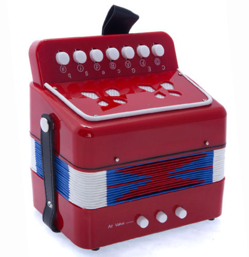 Kid Accordion Pattern 7 Button 3 Bass Kid Music Instrument Education Toy Gift - Picture 11 of 25