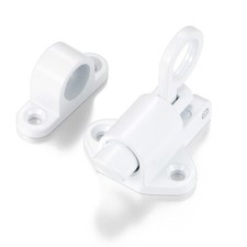2 Packs Self-Closing Latches  White Spring Door Lock  Resilient Bolt Latch Alum...