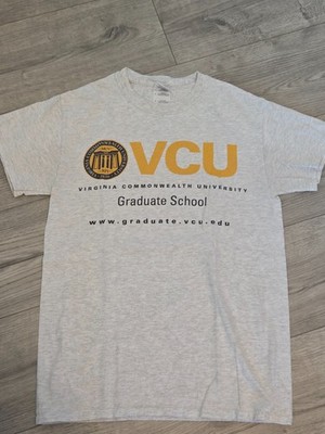 Gilden VCU Graduate School Pre-Shrunk T-Shirt Unisex Size Small Grey Graphic
