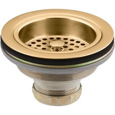  Brushed Modern Brass Kohler Duostrainer Basket Strainer and Sink Drain