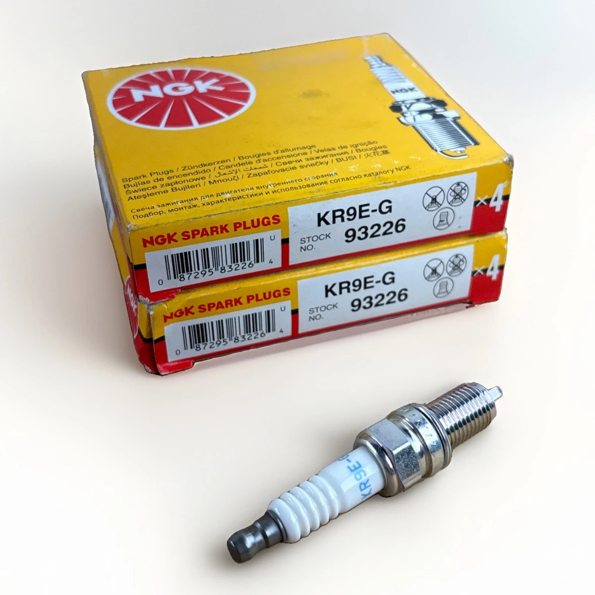 8 pc NGK 93226 KR9E-G Standard Spark Plugs for Ignition Wire Secondary qa photo 2