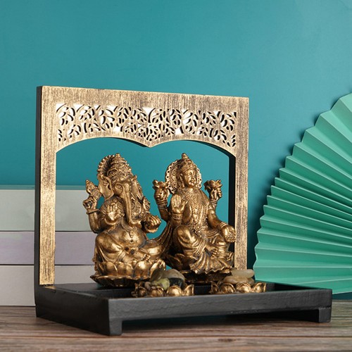 Buddha Statue Candlestick Ornament Resin Decoration Buddhas Desktop - Picture 9 of 12