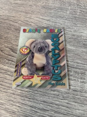1999 TY Beanie Babies BBOC S3 Eucalyptus The Koala Blue FOIL Cards
