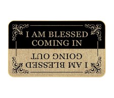 Blessed Welcome Doormat - Non-Slip Entryway Mat, 17''x29'', Fun Christian Greeti