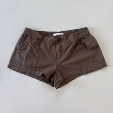 PacSun Brown Low Rise Cargo ShortXS Twill Utility Pockets Elastic Waist Gorpcore