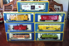 AHM HO Scale Train Lot 7 Cannonade, Box Cars, Tankers, Open Hopper Boxed