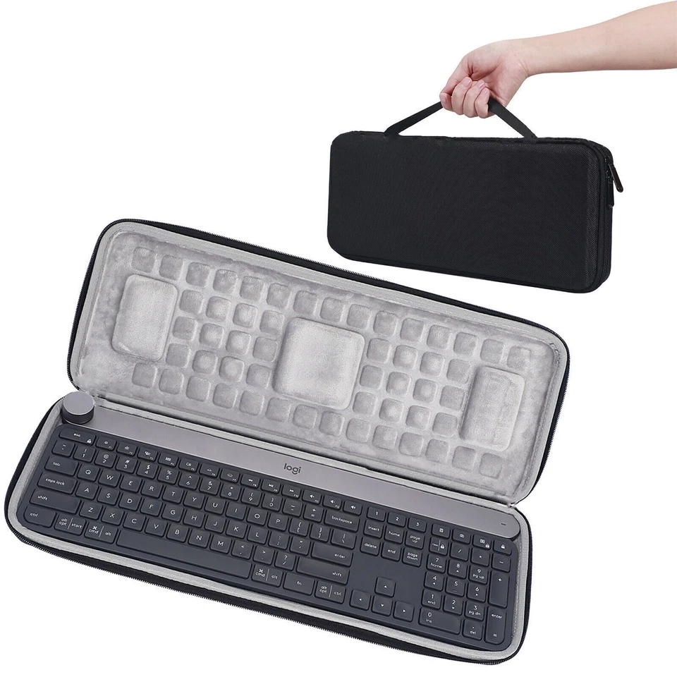 For Logitech Craft Travel Wireless Keyboard Storage Bag Carrying Folio Case - Image 3 of 4
