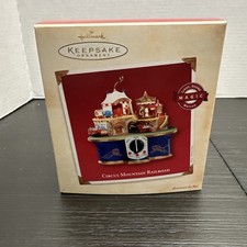 Hallmark QLX7686 Circus Mountain Railroad Motion Ornament With Light And Sound