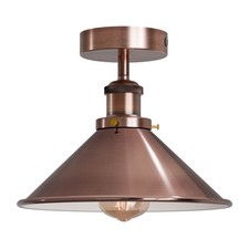 Modern Industrial Vintage Style Ceiling Light Fittings Metal Flush Mounted Lamps
