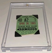 Baltimore Orioles vs LA Angels April 26 1963 Ticket Stub Memorial Stadium Baltimore Orioles vs LA Angels April 26 1963 Ticket Stub Memorial Stadium