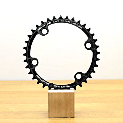 パーツ Rotor Round Rings 110mm 4-Hole 52T / 36T ROTOR Round Ring BCD110X4 36T (For 52T) Inner Ring - Black - NEW