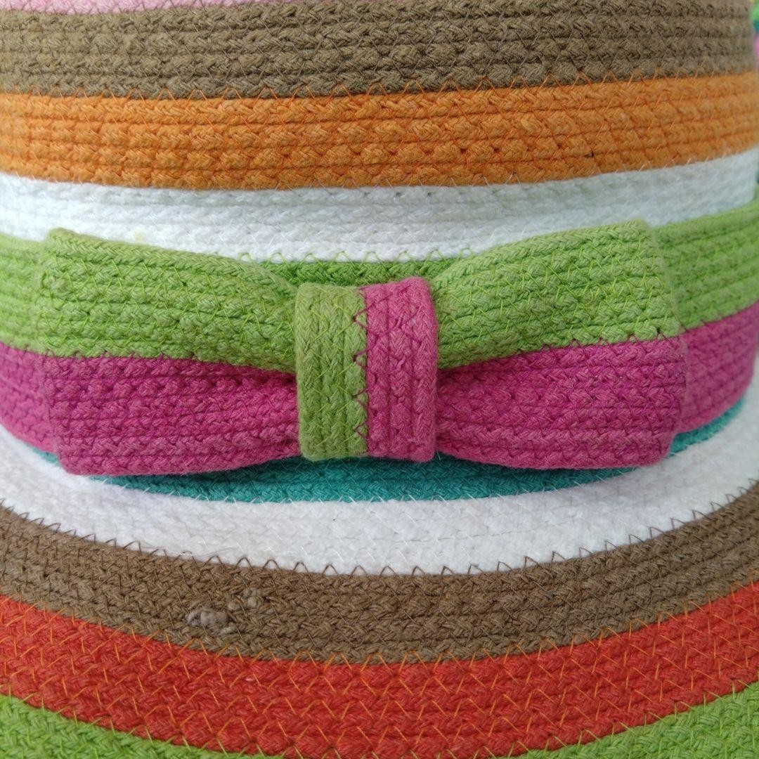 Kate Spade Multicolor Wide Brim Cotton Sun Hat Stripe Japan Authentic View 2