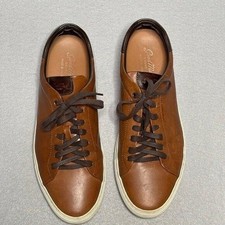 Good Man Brand Edge Sneaker Mens 9 Tan Brown Leather Low Top Made in Italy
