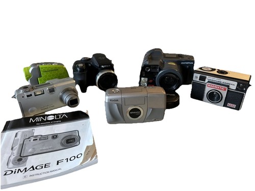 Lot Of Vintage Digital Cameras/Electronics Fuji Kodak Netgear Parts Untested