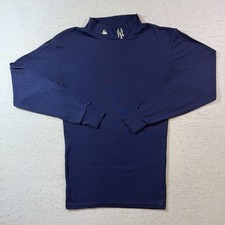 New York Yankees Mock Neck Turtleneck Majestic Official 90s Vintage Judge Small