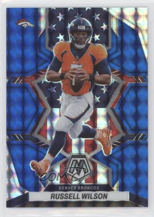 2022 Panini Mosaic National Pride Blue Prizm 30/99 Russell Wilson #257 0q84