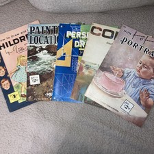 5 Vintage Art And Painting And Drawing Instruction Books