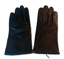 Fownes Women's Leather Gloves Black Size- Large New.