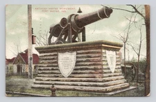 Postcard IN Statue of General Anthony Wayne Fort Wayne 1909