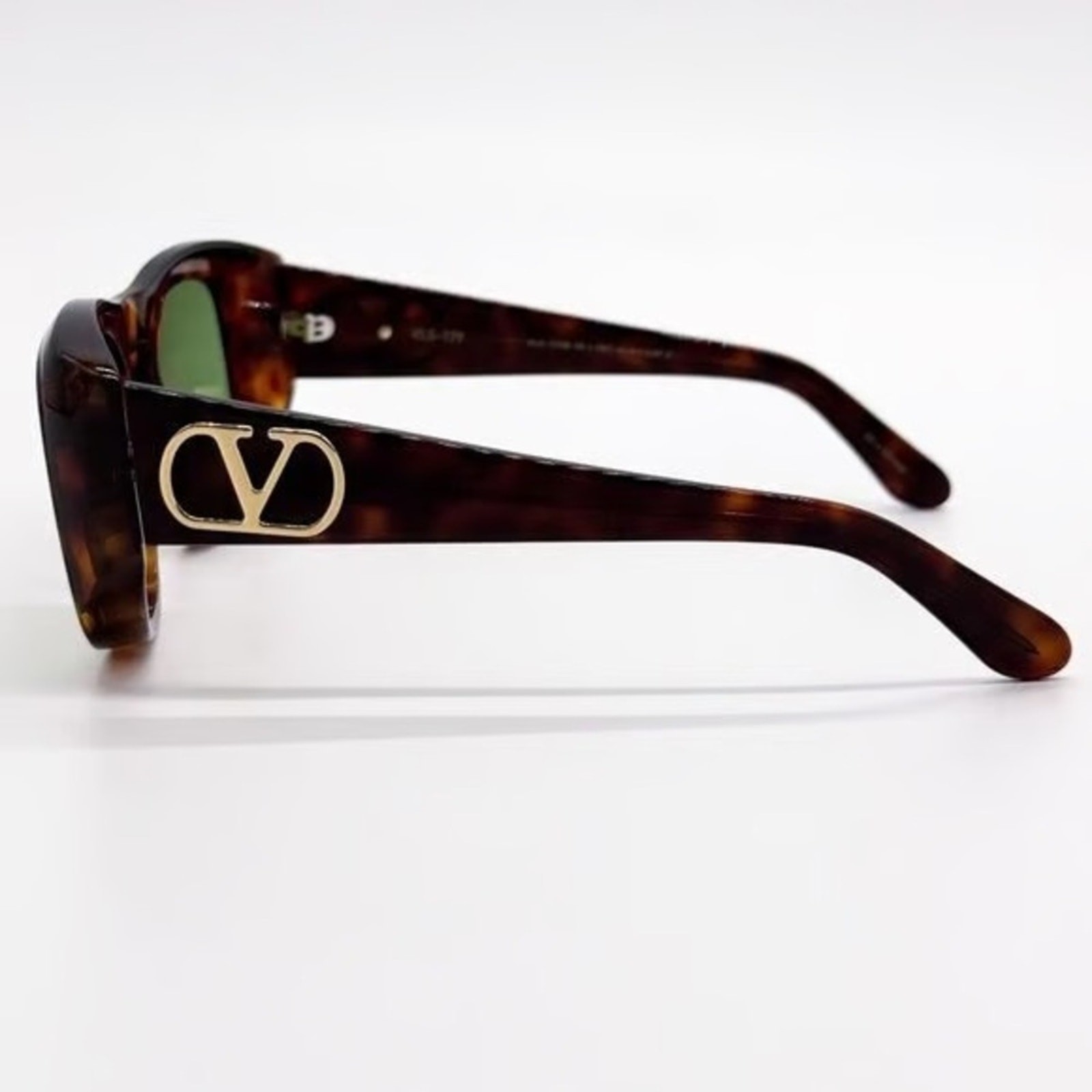  New! Valentino VLS 179B, Tortoise Shell Sunglasses with Green Lenses, Authentic thumbnail 11