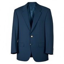 Jos A Bank Blazer Mens 39R Blue Wool Gold Button Sport Coat Jacket Ivy Preppy