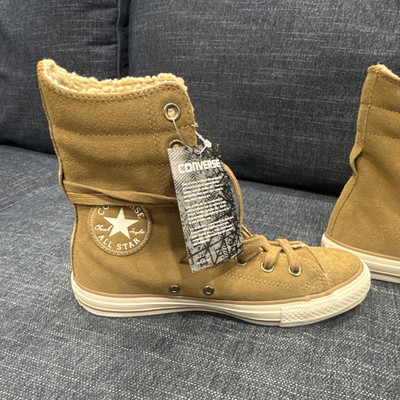 Converse Chuck Taylor All Star Women s Tan High Top Sneaker Faux Fur Lined