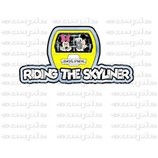 Disney Riding the Skyliner ddskj title Premade Scrapbook Paper Piece die cut