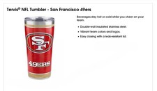 San Francisco 49ers NFL Red Tumbler Cup Mug Logo BRAND NEW 💥 20 oz / Ounce 💥