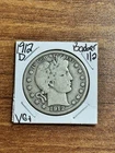 1912 D Barber Silver Half Nice VG Very Good U.S. 50c Type Coin (Raw18056)