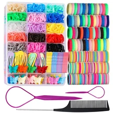 	Teenitor Elastic Hair Ties Hair Accessories for Girls Colorful Baby Elatic	