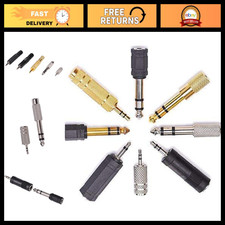 8-Piece Audio Adapter Set - Gold Stereo 1/4" to 1/8" 3.5mm to 2.5mm Connectors