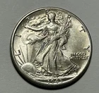 1945 D WALKING LIBERTY HALF DOLLAR AU-BU
