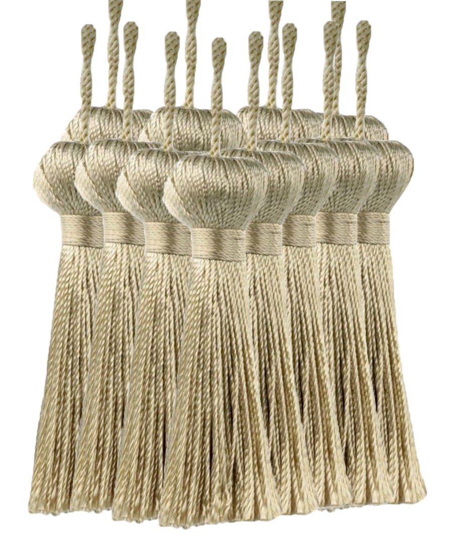 DÉCOPRO 3"" Bell Tassel, Style# BT3, Color# A10 - Sandstone Beige [Set of 12]