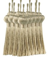 "DÉCopro 3\" Glocken Quasten BT3, Sandstone Beige, Set 12, Rayon"