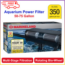 Marineland Penguin Bio-Wheel Power Filter,Multi-Stage Aquarium Filtration 350GPH